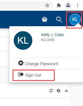 Sign out feature